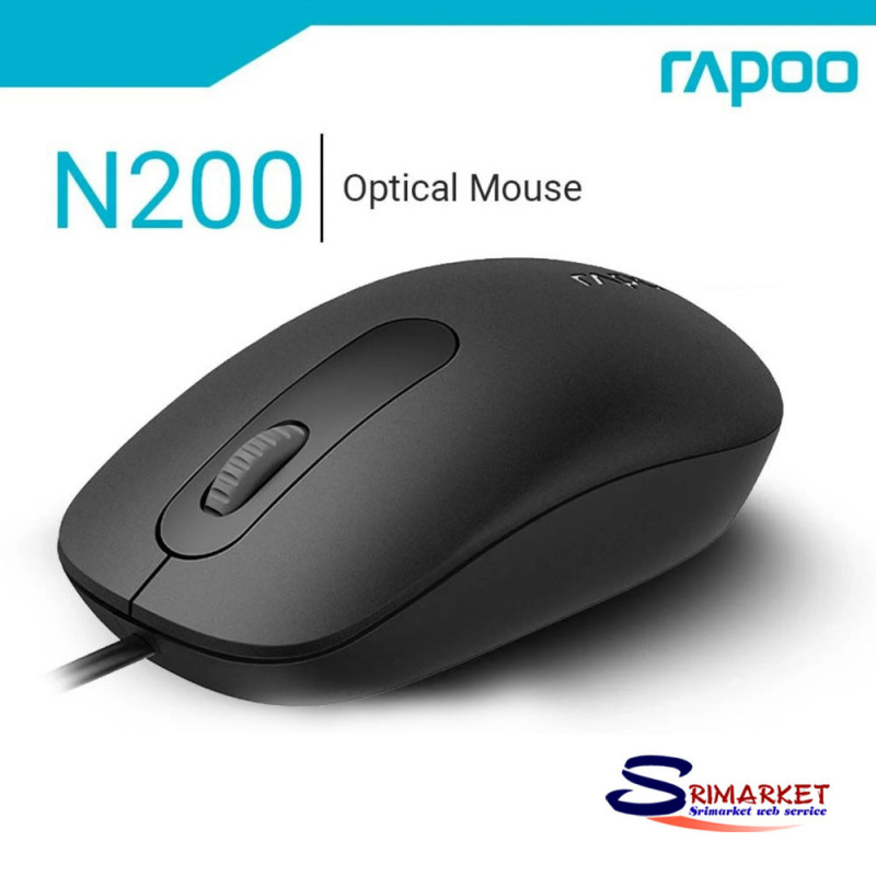 RAPOO N200 OPTICAL USB WIRED MOUSE