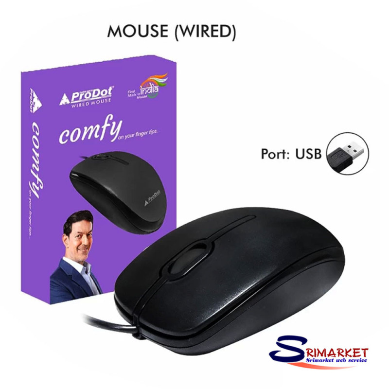 PRODOT Comfy Optical Wired Mouse PRODOT Comfy Optical Wired Mouse